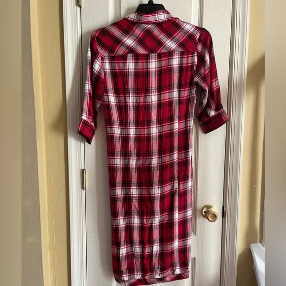 Zara Red White Black The Knot Check Dress - Picture 6 of 14